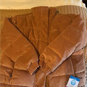 Brown Corduroy Puffer Jacket